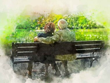 Old couple in the park